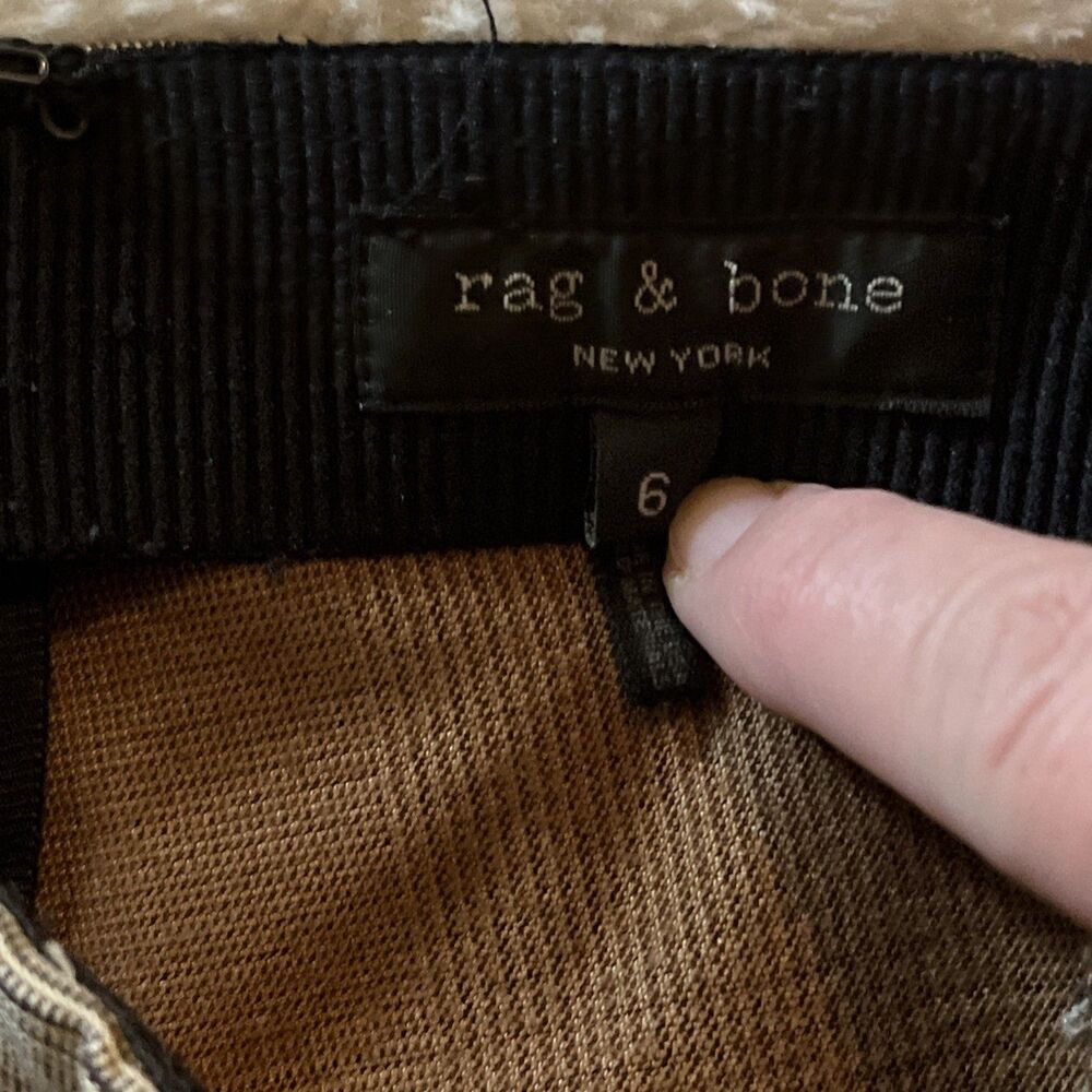 Rag & Bone pants Black Brown Tweed Flare Women Pants Trousers 6 - Picture 2 of 4